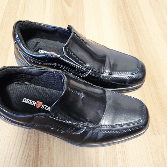 Deer Stags Black Dress Shoe Loafers Boy Size 2M - Picture 2 of 6